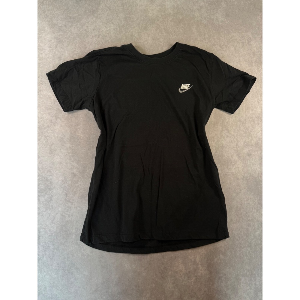 Nike The Nike Tee Mens Small Black Short Sleeve Futura Logo Embroidered T-Shirt